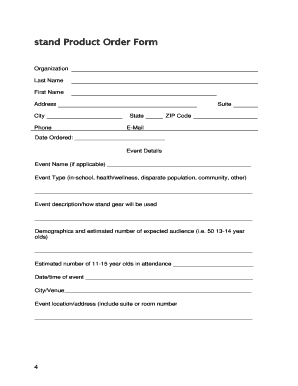 ODH Tobacco Prevention Product Order Form