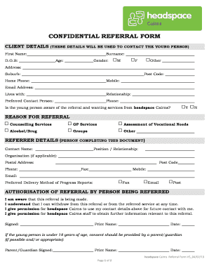 Confidential Referral Form