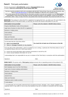 Third Party Authorisation Form