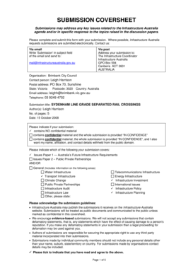 Infrastructure Australia Submission Form