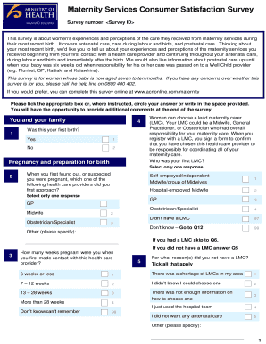 Maternity Services Consumer Satisfaction Survey