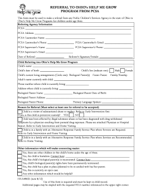 Ohio Help Me Grow Referral Form