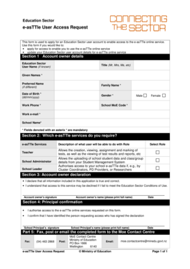 e-asTTle User Access Request Form