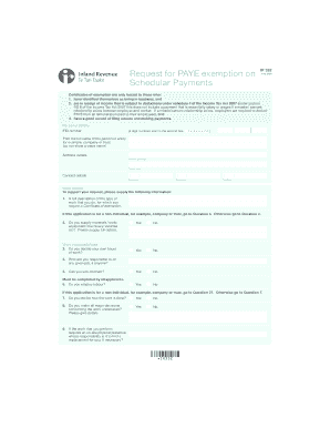 IR 332 PAYE Exemption Request
