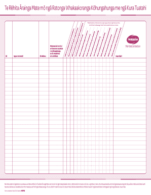 Immunization Record for Early Childhood Education Services and Primary Schools