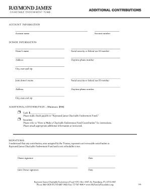 Raymond James Charitable Endowment Fund Contribution Form