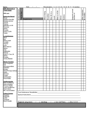 7 Pillars of Health Survey Form