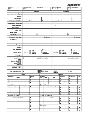 Mortgage Loan Application Form