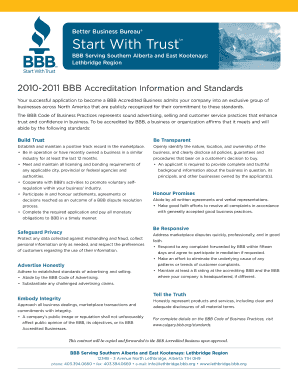 BBB Accreditation Application