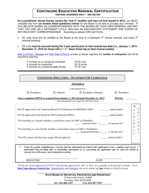 Ohio Continuing Education Renewal Certification