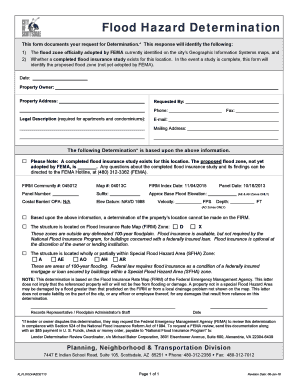 Flood Hazard Determination Form