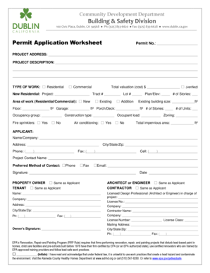 California Building Permit Application