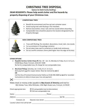 Christmas Tree Disposal Notice