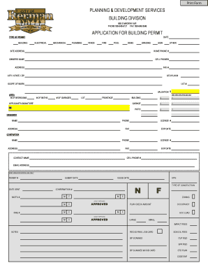 Application for Building Permit