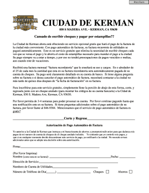 Autorización de Pago Automático de Factura
