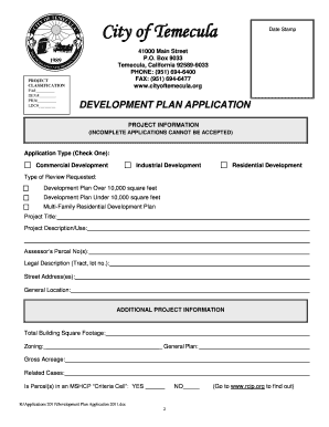 Explanation call letter - Box 9033 Temecula, California 925899033 DEVELOPMENT PLAN PHONE: (951) 6946400 FAX: (951) 6946477 floor area - laserfiche cityoftemecula