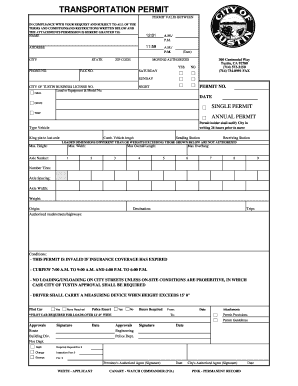 Transportation Permit