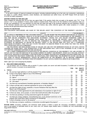 Form 17 Seller Disclosure Statement