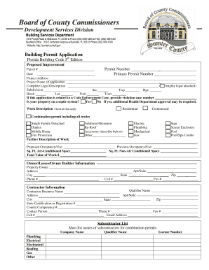 Florida Building Permit Application