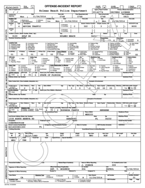 Florida Offense-Incident Report