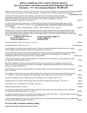 Key Colony Beach Rental Regulations