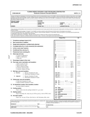 Florida Energy Efficiency Code Compliance Form