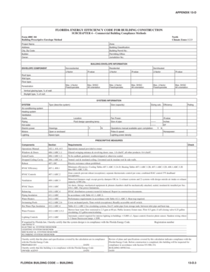 Florida Energy Efficiency Code Compliance Form