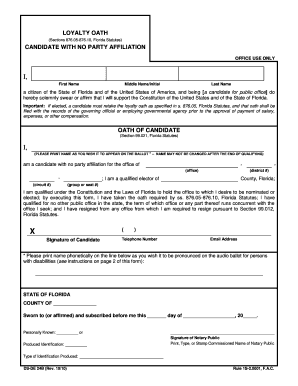 Florida Loyalty Oath for Candidates