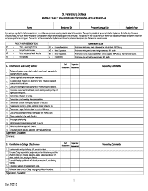 Adjunct Faculty Evaluation and Professional Development Plan