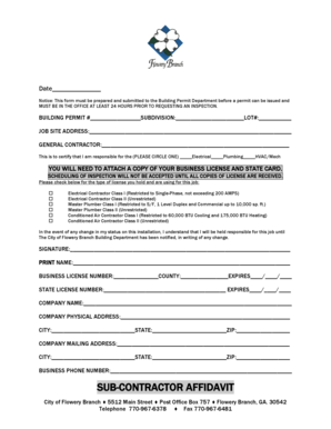 Building Permit Inspection Request Form