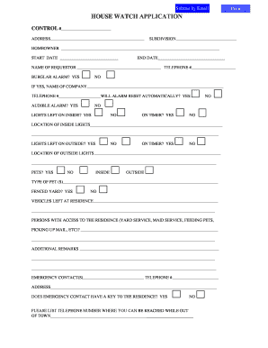House Watch Application