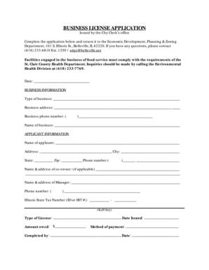 Business License Application