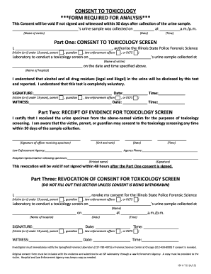 Consent to Toxicology Screen