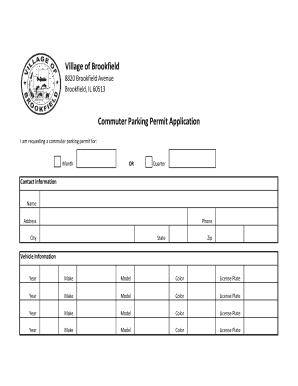 Commuter Parking Permit Application