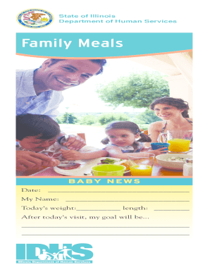 Illinois Baby Meal Plan Form
