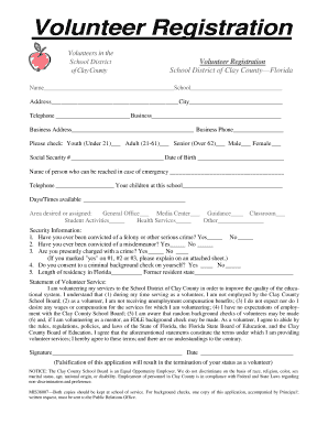Volunteer Registration Form