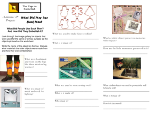 The Urge to Embellish Worksheet