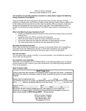 Matching Energy Assistance Fund Pledge Form