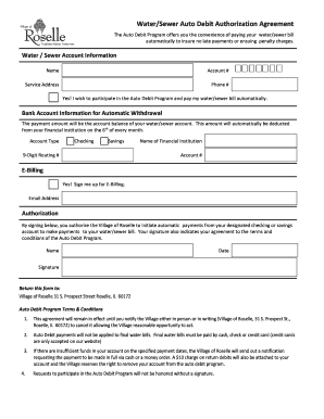 Water Billing Auto Debit Application