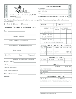 Electrical Permit Application