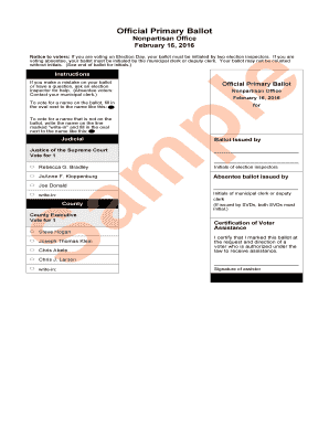 Official Primary Ballot