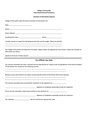 Illinois FOIA Request Form