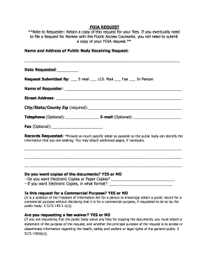 Illinois FOIA Request Form