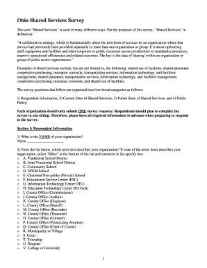 Ohio Shared Services Survey