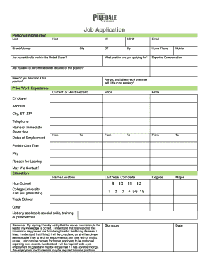 Job Application Form