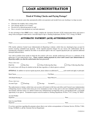 Automatic Payment Authorization Form