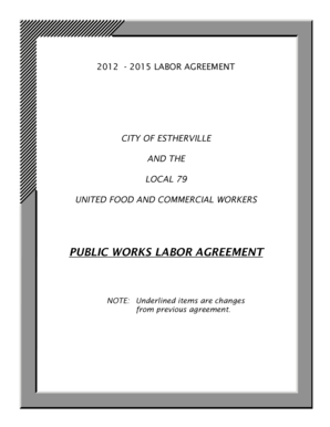 1997-99 LABOR AGREEMENT - Estherville Iowa