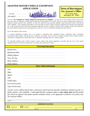 Tax Exemption on Vehicles for Disabled Persons