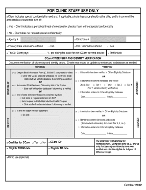 CCare Enrollment Form