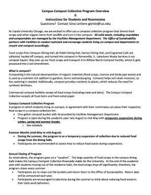 Campus Compost Collective Program Agreement